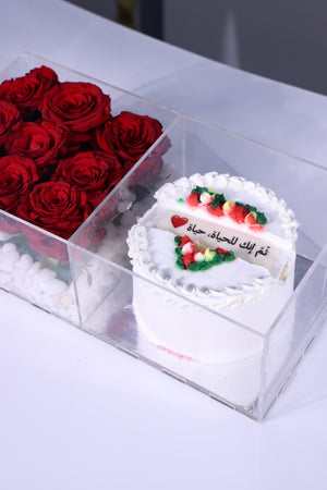 Birthday mini cake with Flowers trend