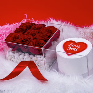 valentine's day mini cake with Flowers