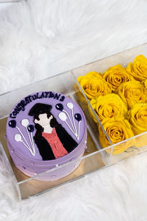 Graduation Cake with flowers