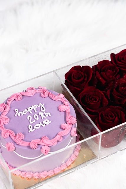 Bento Cake with flowers