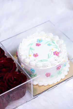 Bento Cake with flowers