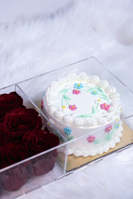 Bento Cake with flowers