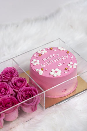 Birthday Cake with flowers