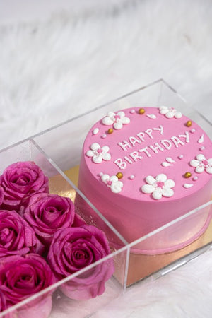 Birthday Cake with flowers