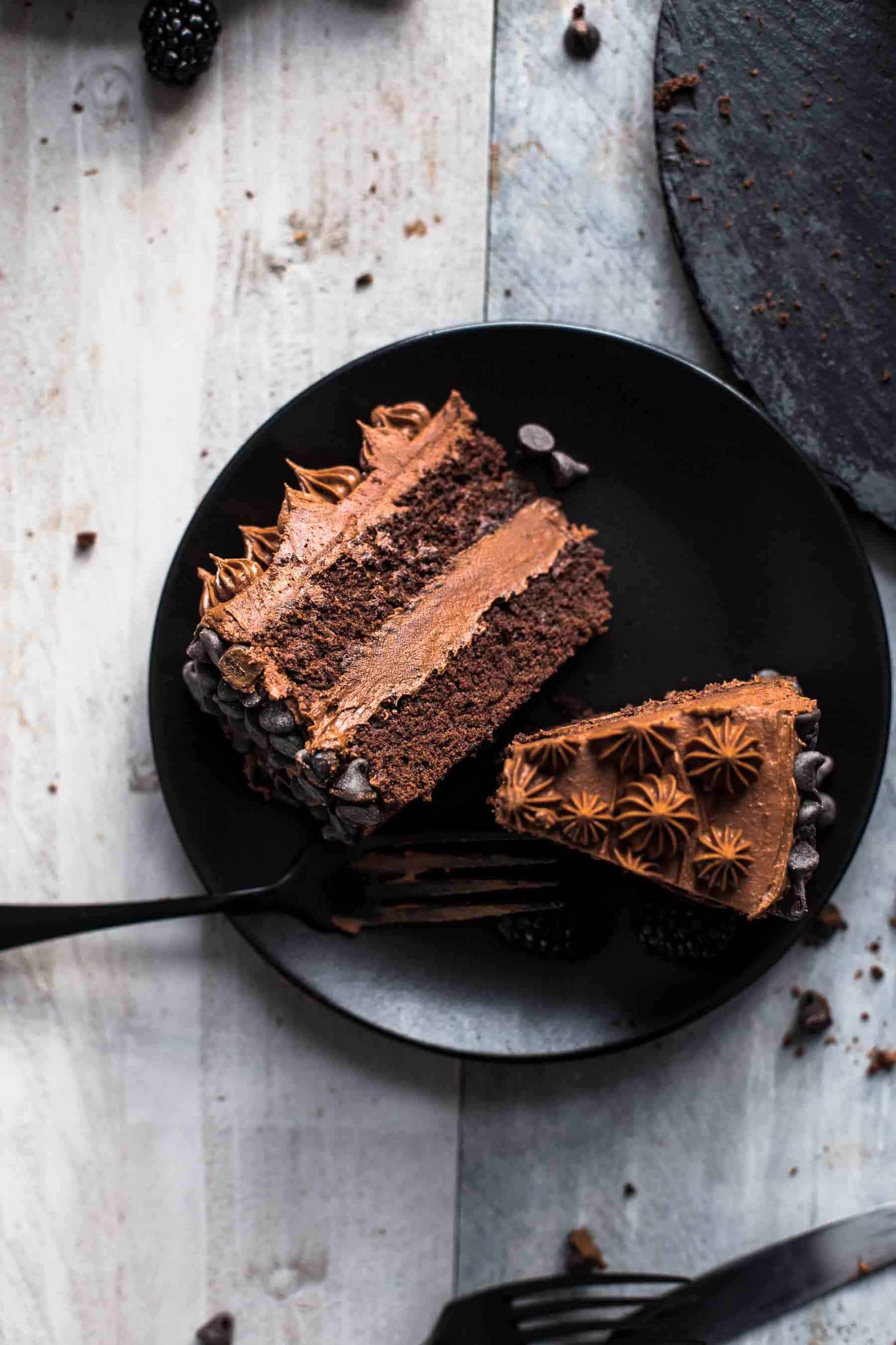 Chocolate Cake with Chocolate Mousse filling